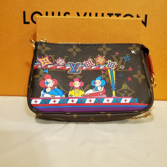 SOLD!! Louis Vuitton Mini Pochette Vivienne Red Interior - Picture 1 of 4